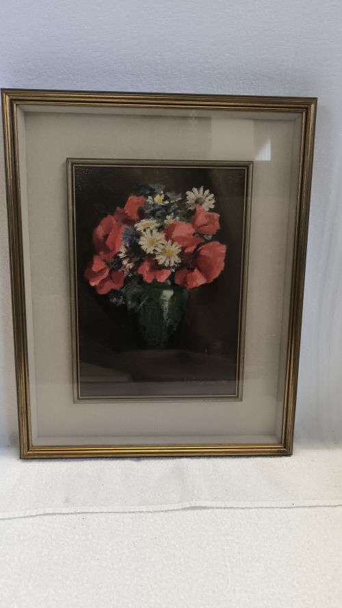  Dipinto olio vaso con fi