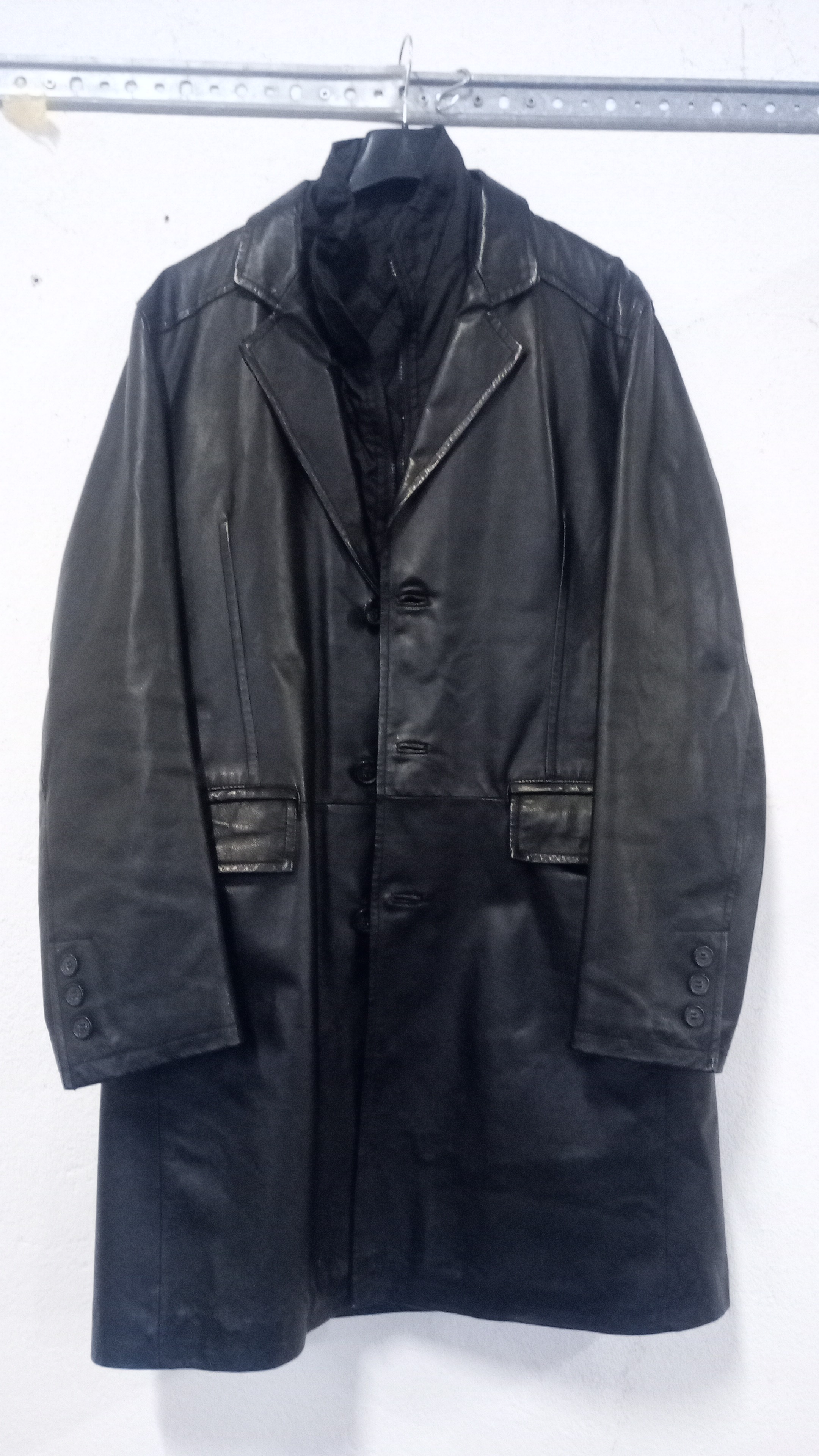 cappotto in pelle lungo